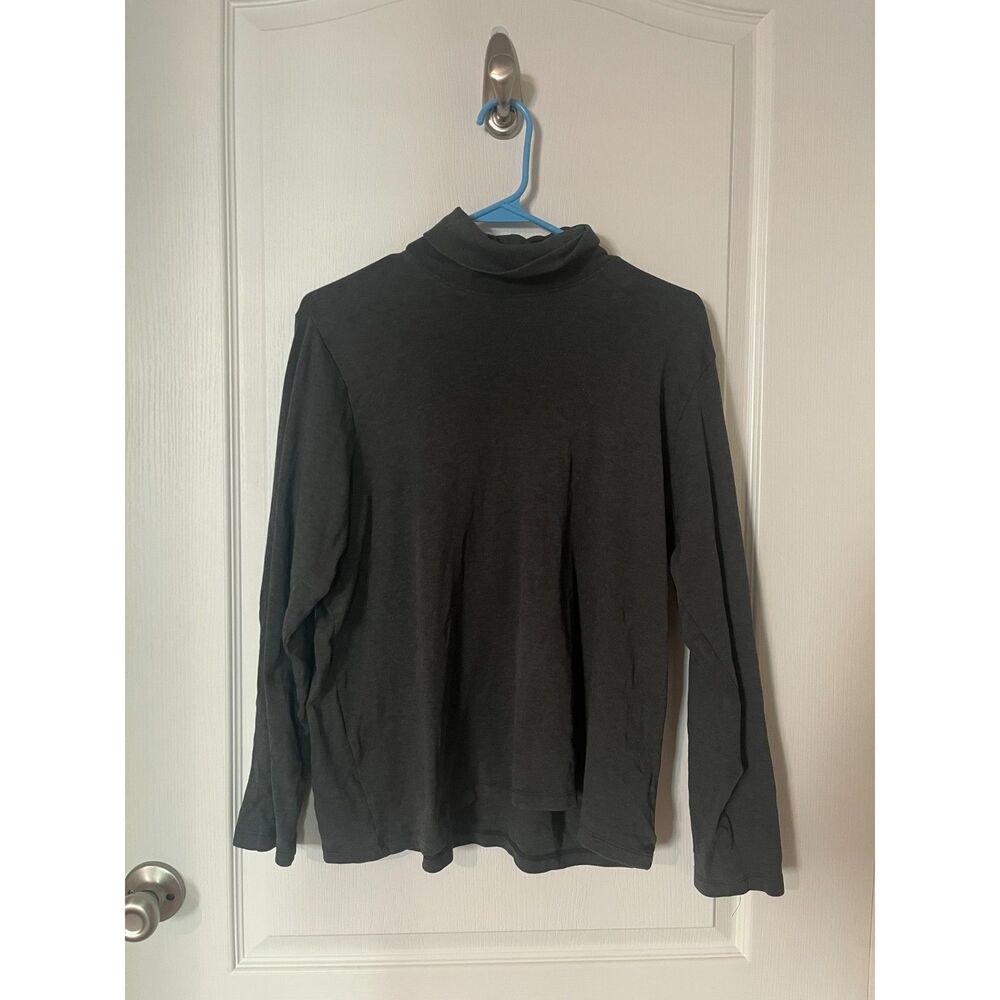 L.L. Bean Grey Turtleneck 100% Cotton Size 1X NWOT